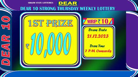 sikkim data lottery|DEAR 10 STRONG THURSDAY WEEKLY LOTTERY DATE .